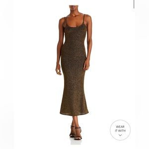 Jas Metallic Midi Dress- NWOT